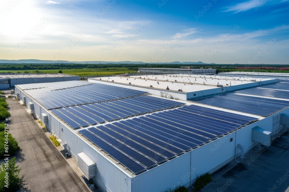 Solar cell plant situated in an urban area