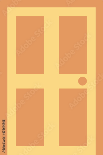 Wooden door illustration