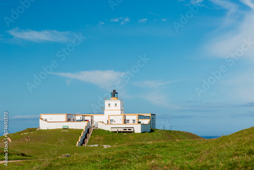 Strathy Point Lighthouse view in sunny day