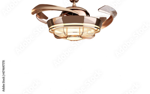 Blade Ceiling Fan isolated on transparent background.