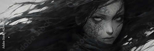 Horror Anime Manga style background design art