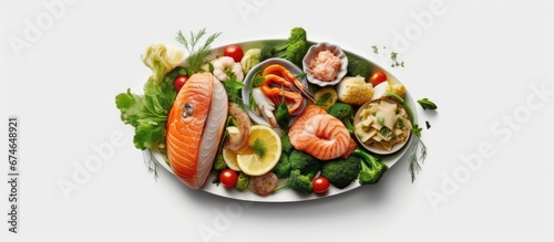 For a healthy and delicious meal start your day with a green breakfast plate filled with fresh vegetables and a variety of seafood and fish from the sea then enjoy a satisfying seafood dinn