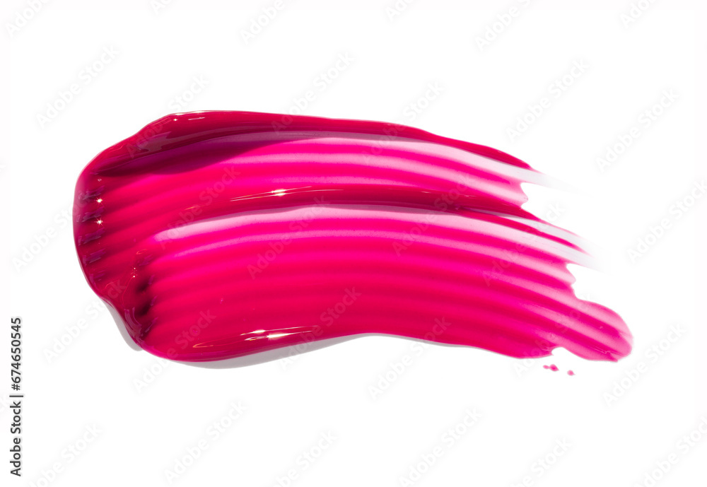 Lip gloss pink berry color smudge sample isolated on white background Lip gloss pink berry color smudge sample isolated on white background