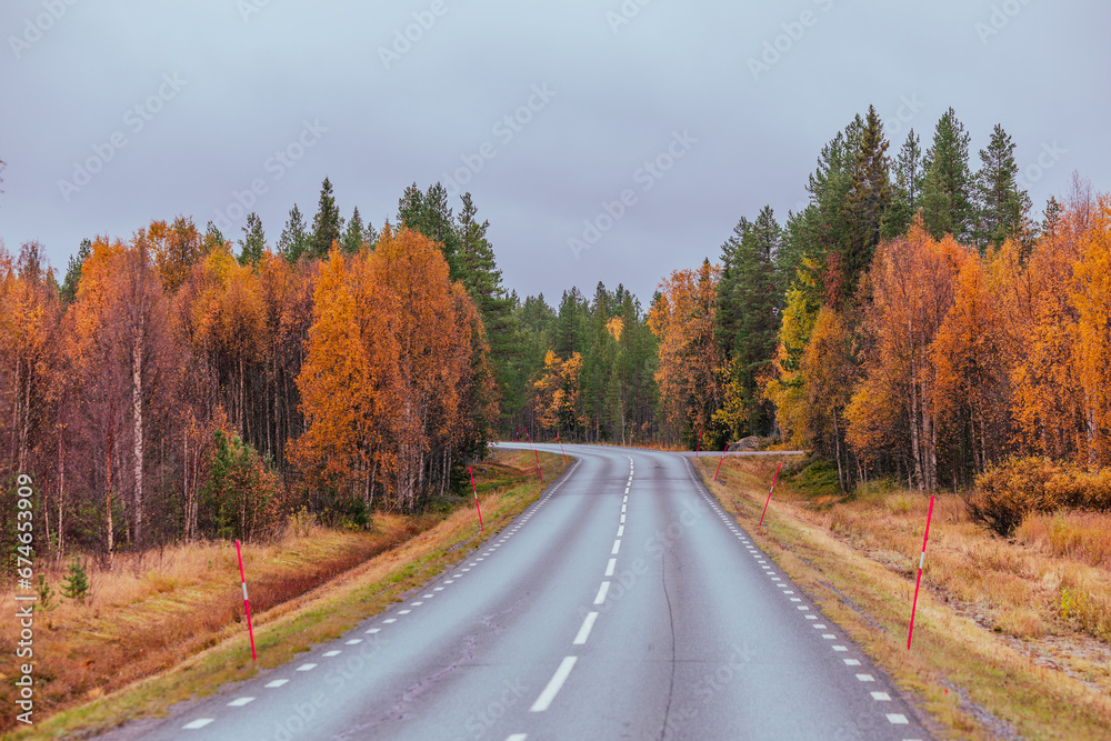 Straße in Schweden – Herbst – Roadtrip Straße in Schweden – Herbst – Roadtrip