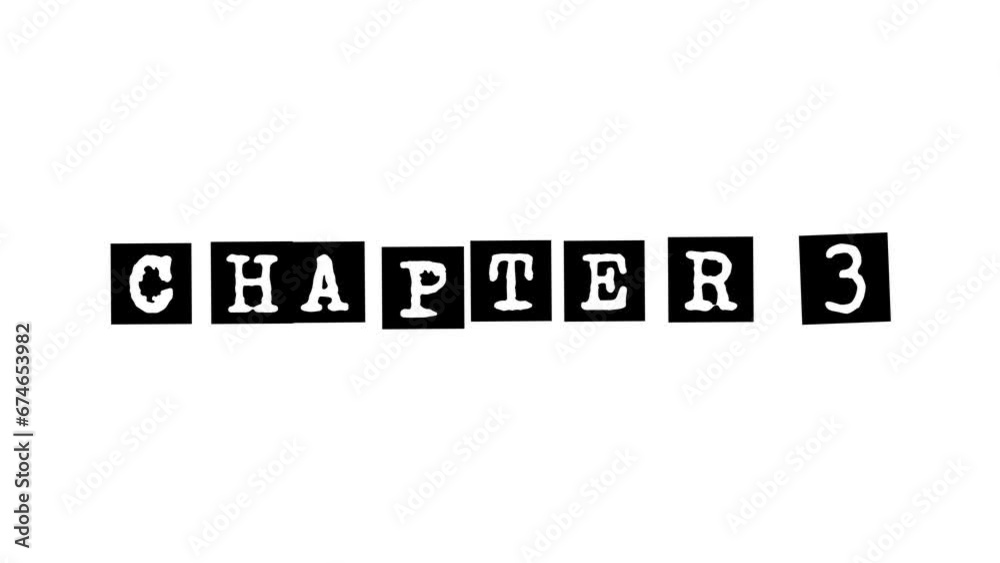 Moving animation of chapter 3 text isolated on white background. 4k quality motion text video Moving animation of chapter 3 text isolated on white background. 4k quality motion text video