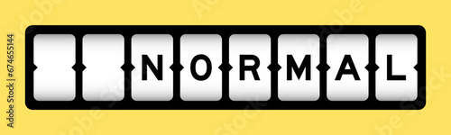Black color in word normal on slot banner with yellow color background