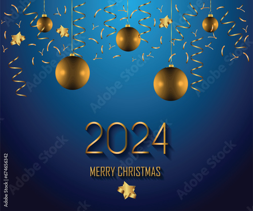 2024 Merry Christmas background for your seasonal invitations  festival posters  greetings cards. 