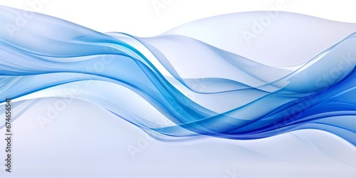 abstract blue wave with white background 