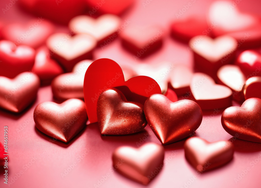 Happy Valentine Day background with hearts