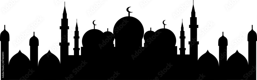 mosque silhouette illustration
