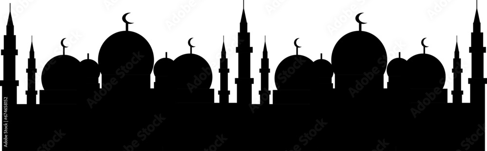 mosque silhouette illustration