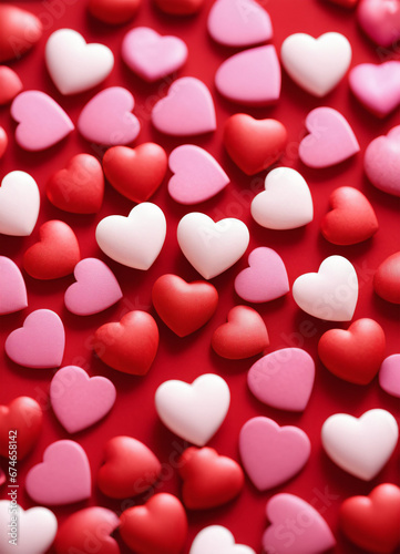 Happy Valentine Day background with hearts © Alchemysteria