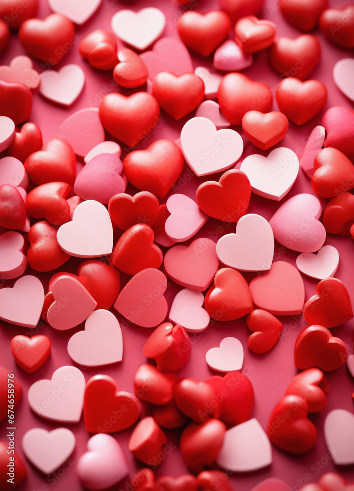 Happy Valentine Day background with hearts