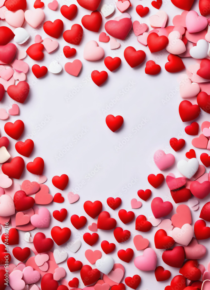 Happy Valentine Day background with hearts