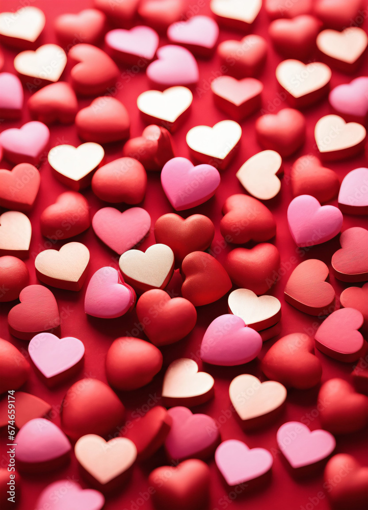 Happy Valentine Day background with hearts