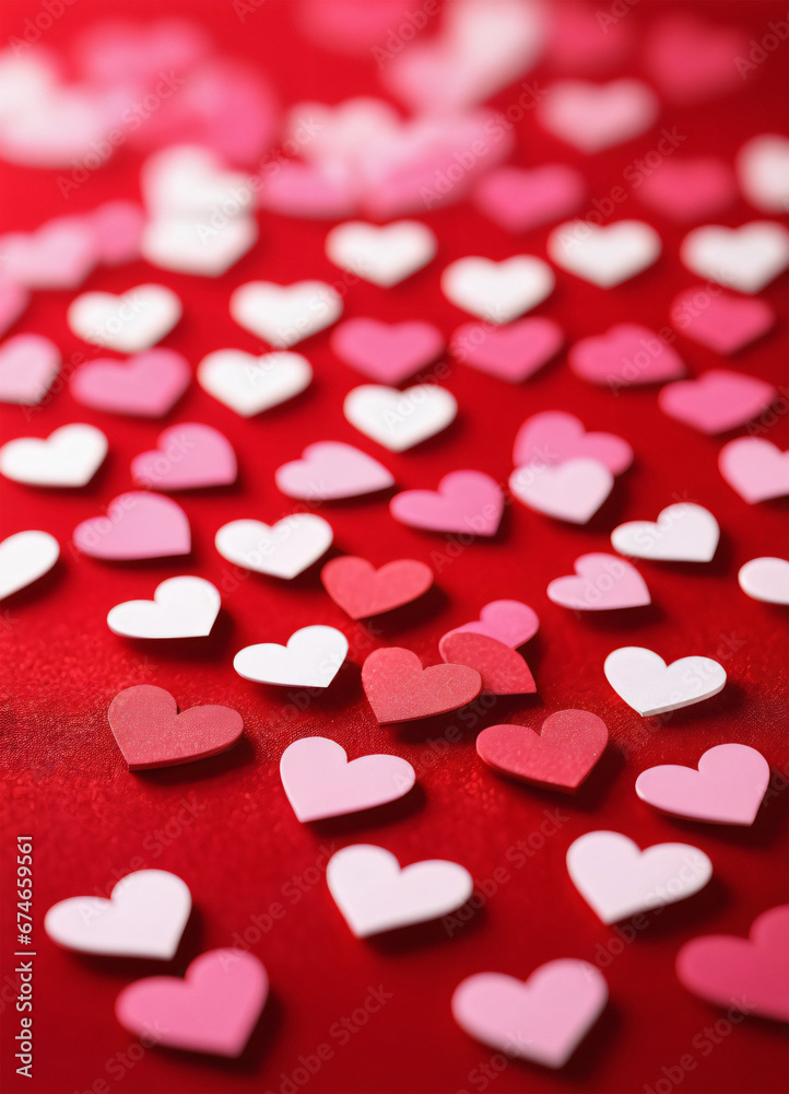 Happy Valentine Day background with hearts