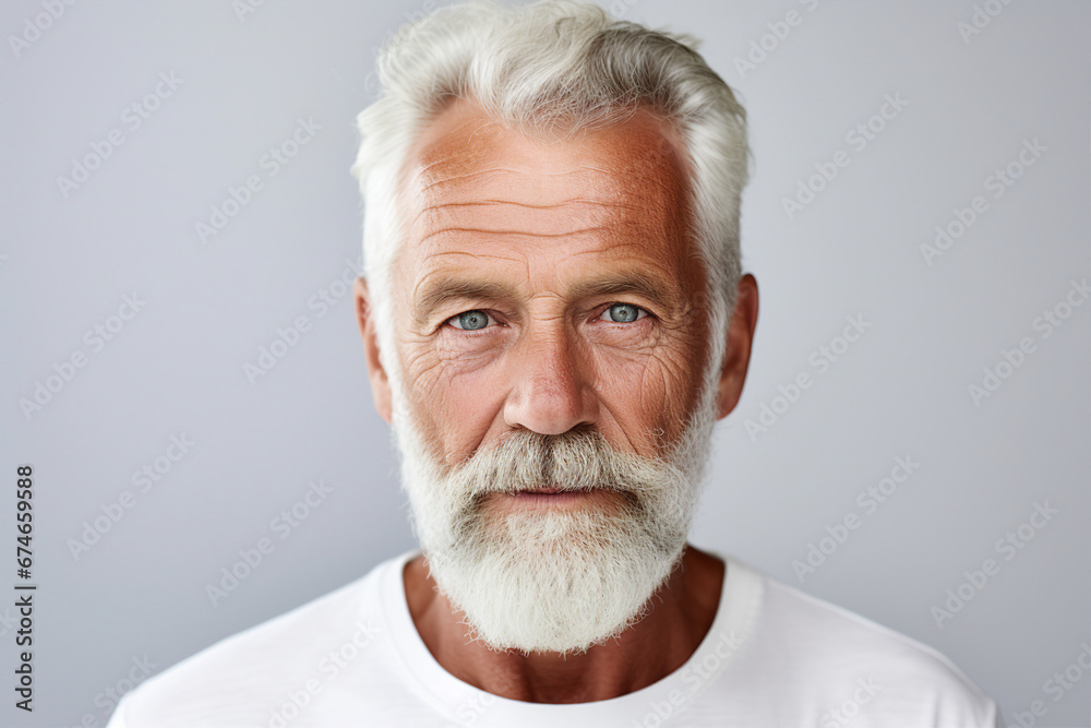 Generative AI picture of attractive confident young man nice fashion model appearance