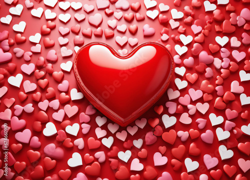 Happy Valentine Day background with hearts