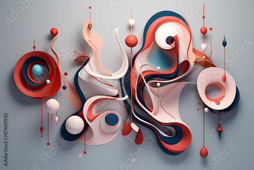 abstract futuristic shapes for designs. Generative Ai