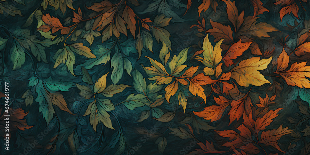 Leaves textured background plant backdrop close up wide leaf backgrounds, generated ai Leaves textured background plant backdrop close up wide leaf backgrounds, generated ai