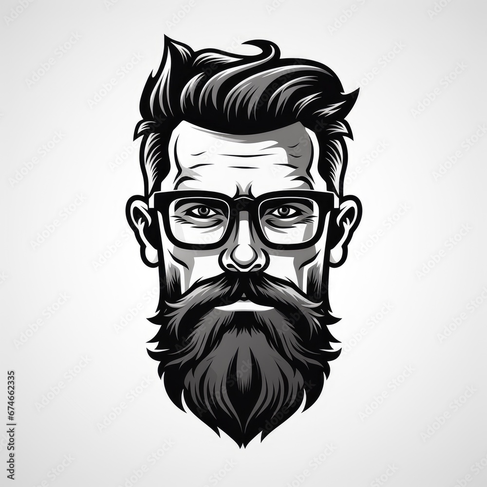 Cool Beard Man Barber Head With Glasses , Cartoon Graphic Design, Background Hd For Designer Cool Beard Man Barber Head With Glasses , Cartoon Graphic Design, Background Hd For Designer