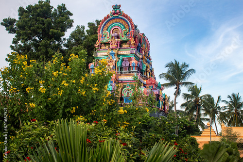 One of the towers of Sri Panduranga Swamy Temple, Thennangur, Tamil Nadu, India photo