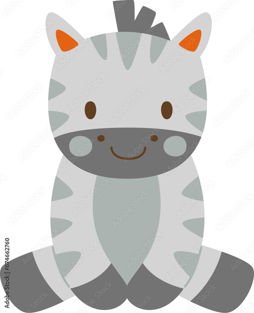 Fototapeta premium Zebra Animal Sitting