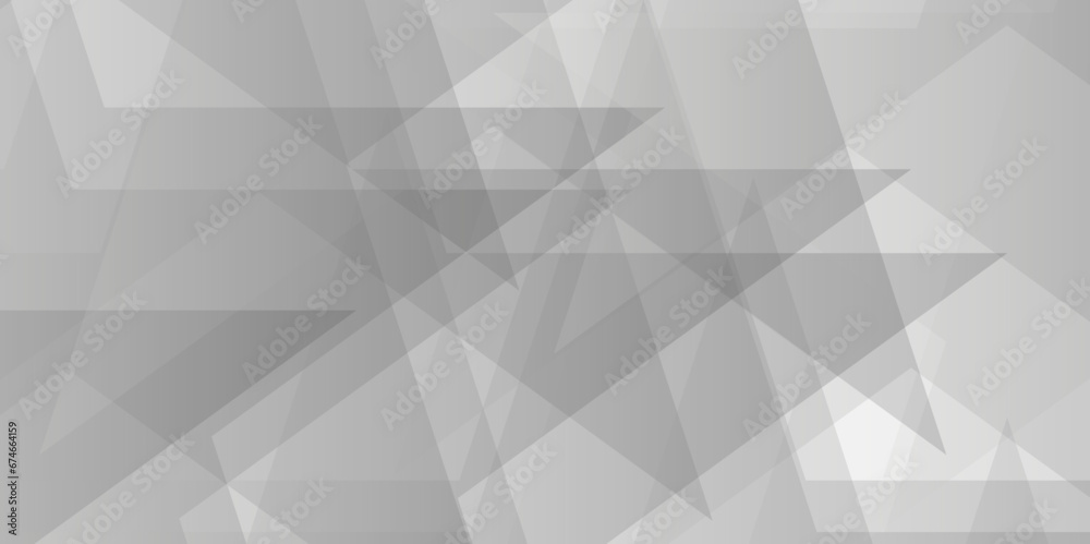Abstract background with squares. Abstract minimal geometric white and gray light background design. white transparent material in triangle diamond and squares shapes in random geometric pattern.