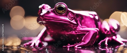 liquid metal pink frog photo