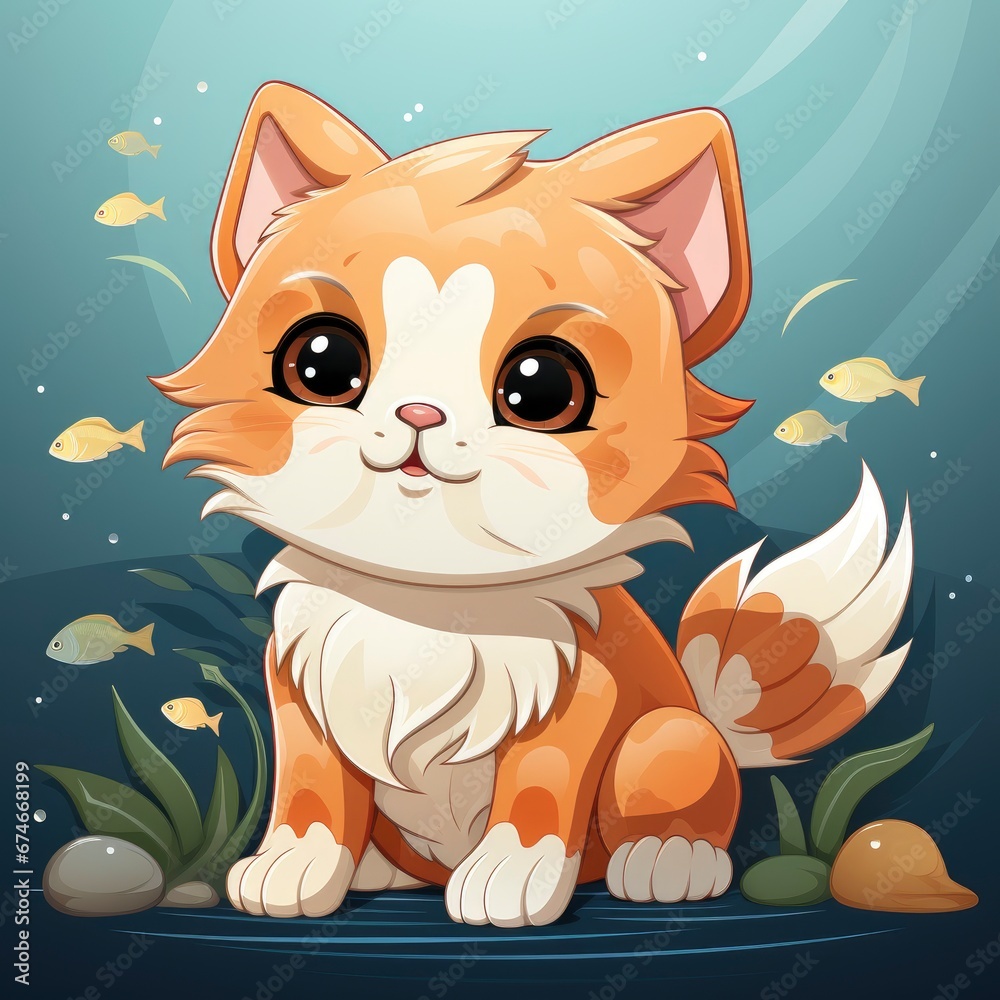 Cute Cat Respect Fish Bone Flag , Cartoon Graphic Design, Background Hd For Designer Cute Cat Respect Fish Bone Flag , Cartoon Graphic Design, Background Hd For Designer
