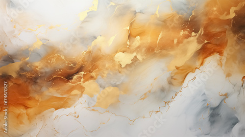Marble abstract acrylic background. Marbling artwork texture. Agate ripple pattern, Gold powder, © Phichet1991