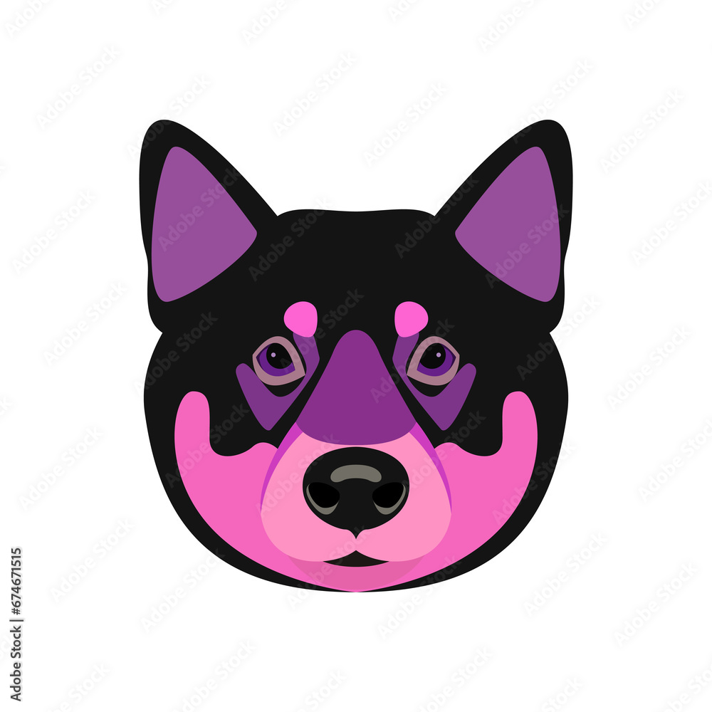 Shiba Inu Dog Pet Animal Imaginary Color Silhouette Cartoon Logo Label Character Pattern Icon Shiba Inu Dog Pet Animal Imaginary Color Silhouette Cartoon Logo Label Character Pattern Icon