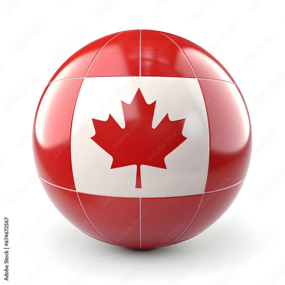 Obraz premium 3d ball in national colors of Canada