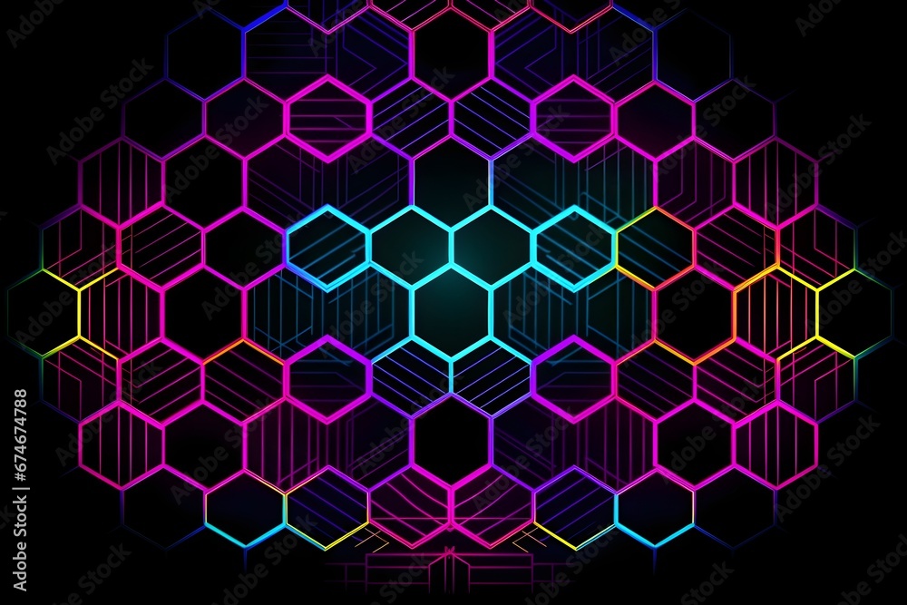 Abstract simple neon lines background Abstract simple neon lines background