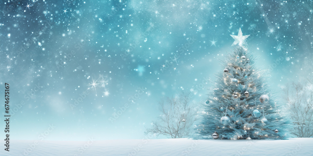 christmas tree with snow christmas tree with snow