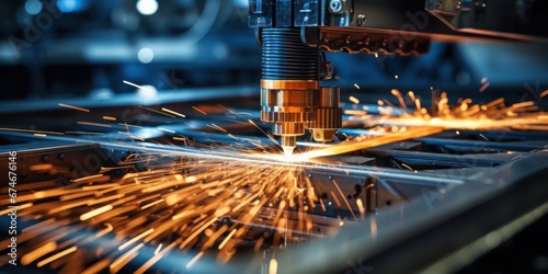 CNC Macro Laser Machine Spark Cutting Metal Sheets Industrial Signage Blue Steel Plasma Technology