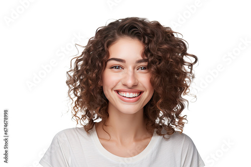 Studio portrait of upper half of a young woman showing facial expressions isolated on transparent png background. Human emotions, Face expressions.