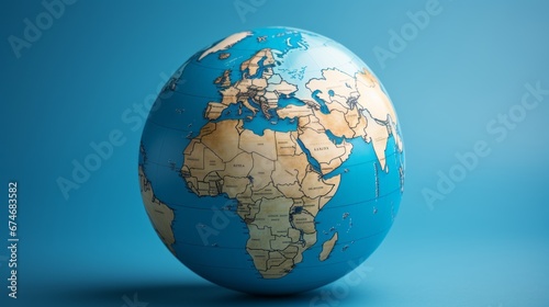 a globe with a map on it