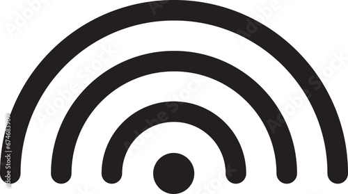Wi Fi symbol signal connection. Vector wireless internet technology sign. Wifi network communication icon.