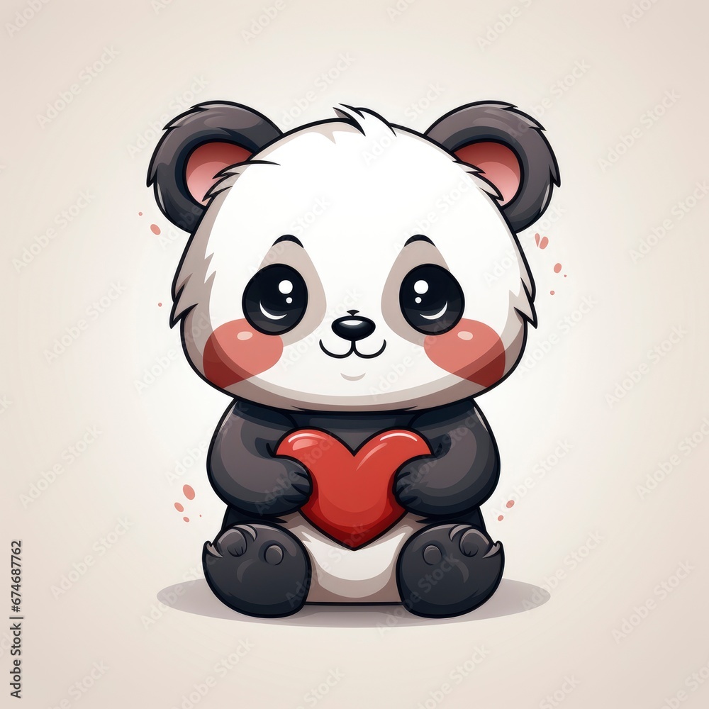 Cute Panda With Love Sign Hand , Cartoon Graphic Design, Background Hd For Designer Cute Panda With Love Sign Hand , Cartoon Graphic Design, Background Hd For Designer