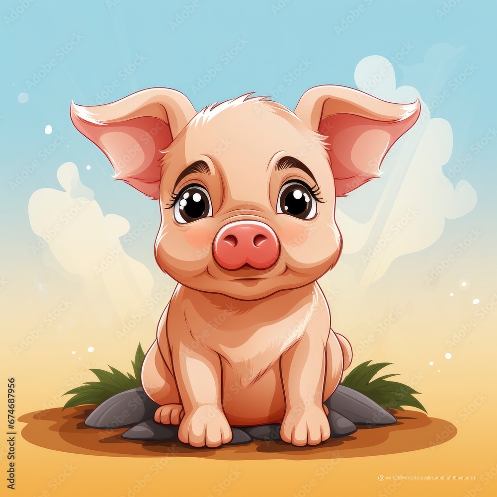 Cute Pig Confused , Cartoon Graphic Design, Background Hd For Designer Cute Pig Confused , Cartoon Graphic Design, Background Hd For Designer