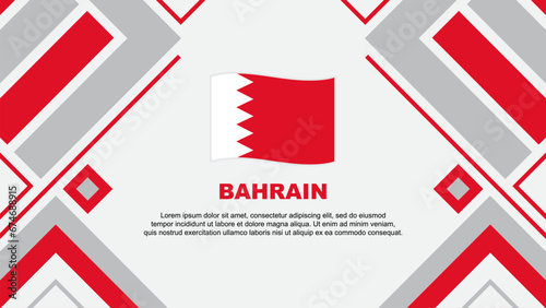 Bahrain Flag Abstract Background Design Template. Bahrain Independence Day Banner Wallpaper Vector Illustration. Bahrain Flag