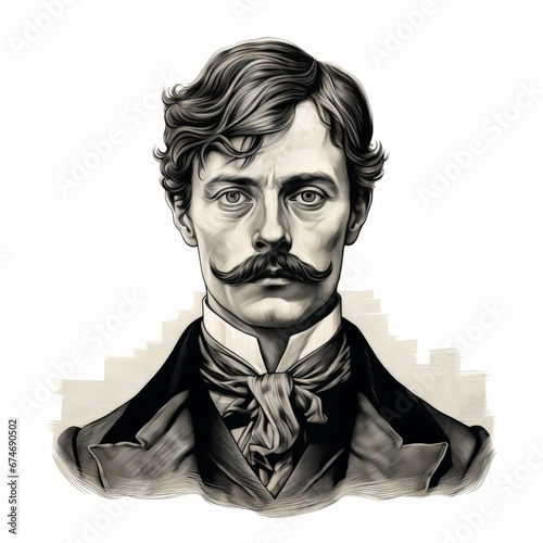 a man with a mustache