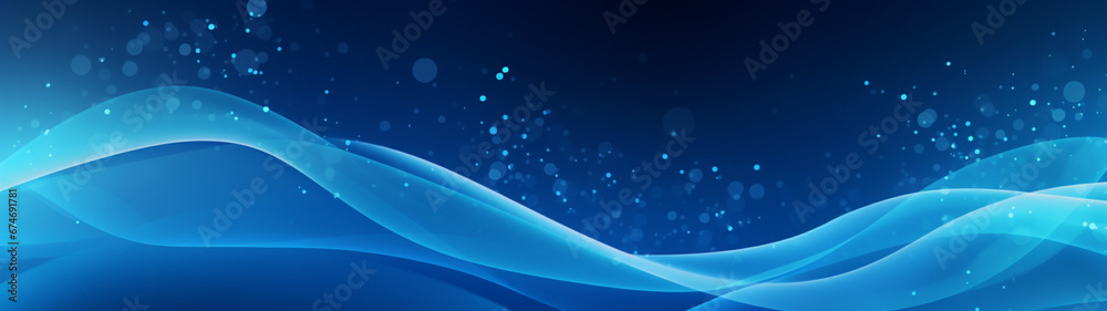 Minimal business banner, header. Blue wave background. Minimal business banner, header. Blue wave background.