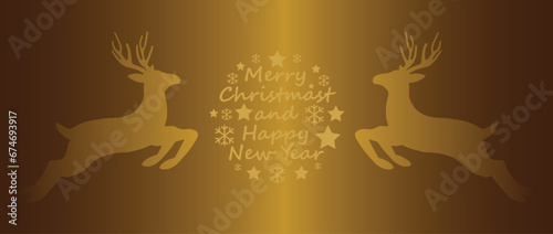 Christmas background. Christmas deer, Greeting card, banner, poster, holiday cover, header