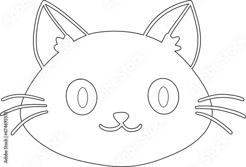 Cat muzzle drawing decoration and design.
