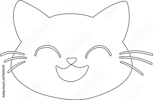 Cat muzzle drawing decoration and design.