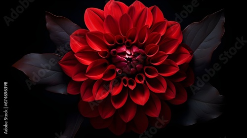 red dahlia flower