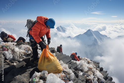 garbage collection in the mountains photo