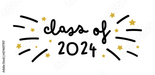 Class of 2024 Graduation Handwritten text photo